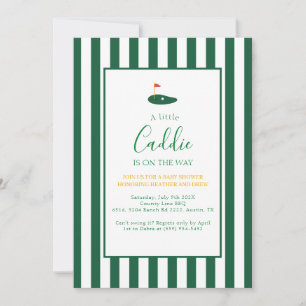 Invitation Petit caddie golf shower de bébé pour couple