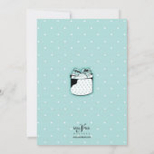 Invitation Petit cadeau bleu (Dos)