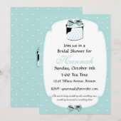 Invitation Petit cadeau bleu (Devant / Derrière)