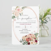 Invitation Petit cadre de citrouille fleurs Baby Shower  (Debout devant)