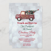 Invitation Petit Camion de jouets Joyeux fête de Noël (Devant / Derrière)