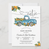 Invitation Petit Camion Orange Mignonne Douche (Devant)