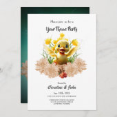 Invitation Petit canard doux (Devant / Derrière)