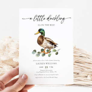 Invitation Petit Canard Sur Le Chemin Baby shower Canard