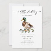 Invitation Petit Canard Sur Le Chemin Baby shower Canard (Devant)