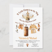 Invitation Petit Champ de boxe Ligne Baby shower (Devant)
