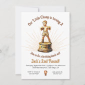 Invitation Petit Champ de boxe Statue Anniversaire (Devant)