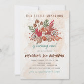 Invitation Petit champignon sauvage Photo Premier anniversair (Devant)