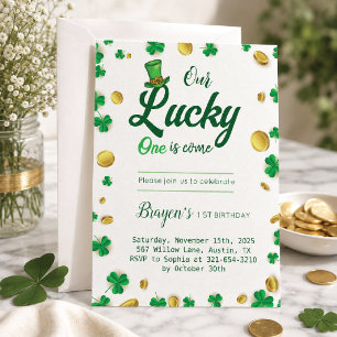 Invitation Petit Chanceux – Baby Shower de la Saint-Patrick
