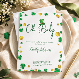 Invitation Petit Chanceux – Baby Shower de la Saint-Patrick