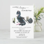 Invitation Petit chapeau de dragon a éclos Bébé Fête Fantasti (Debout devant)