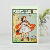 Invitation Petit chapeau rouge Vintage mou (Debout devant)