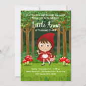 Invitation Petit chaperon rouge| Anniversaire de la fille des (Devant)
