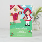Invitation Petit chaperon Rouge Filles de conte de Fairytale  (Debout devant)