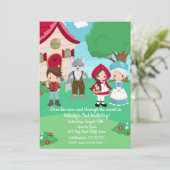 Invitation Petit chaperon Rouge Filles de conte de Fairytale  (Debout devant)