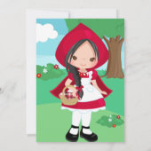 Invitation Petit chaperon Rouge Filles de conte de Fairytale  (Dos)