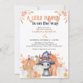 Invitation Petit chat noir Citrouille dans le Baby shower Cas (Devant)