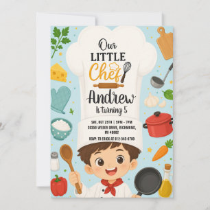 Invitation Petit Chef Anniversaire Personnalisé