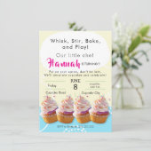 Invitation Petit Chef Cupcake Baking Anniversaire (Debout devant)