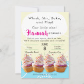 Invitation Petit Chef Cupcake Baking Anniversaire (Devant)