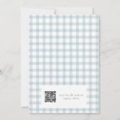 Invitation Petit Chéri En Route Fête Bébé QR Code Bleu (Dos)