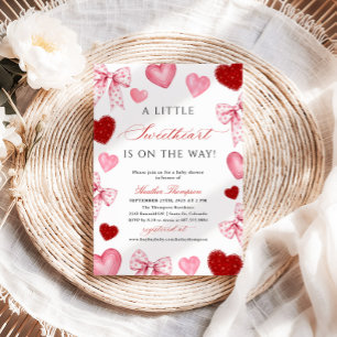 Invitation Petit Chéri Fête de la Saint-Valentin Baby Shower