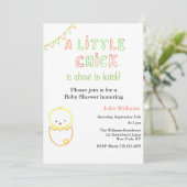 Invitation Petit Chick Sur Le Point De Hatch Baby shower Invi (Debout devant)
