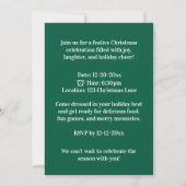 Invitation Petit Chien Assistant du Père Noël (Dos)