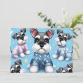 Invitation Petit Chien De Schnauzer Motif Animal (Debout devant)