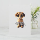Invitation Petit chiot (Debout devant)