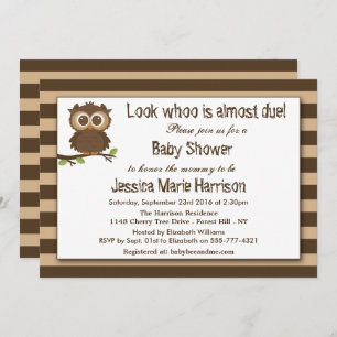Invitation Petit chouette chouette  Baby shower