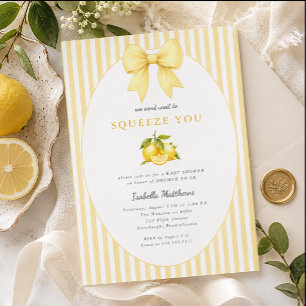 Invitation Petit Citron a hâte de vous presser Shower pour bé