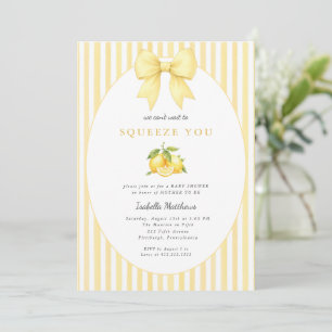 Invitation Petit Citron a hâte de vous presser Shower pour bé