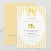 Invitation Petit Citron a hâte de vous presser Shower pour bé (Devant / Derrière)