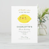 Invitation Petit Citron Citrus Cutie Premier anniversaire (Debout devant)
