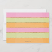 Invitation Petit Citrouille 1er anniversaire fille automne fl (Dos)