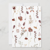 Invitation Petit Citrouille 1er anniversaire, Floral 1er anni (Dos)