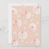 Invitation Petit Citrouille 1er anniversaire marguerites Peac (Dos)