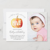 Invitation Petit Citrouille 1er anniversaire Photo (Devant)