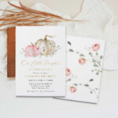 Invitation Petit Citrouille 1er anniversaire Pink Floral Invi