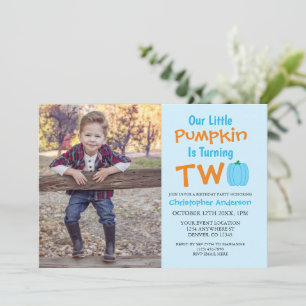 Invitation Petit Citrouille 2e anniversaire