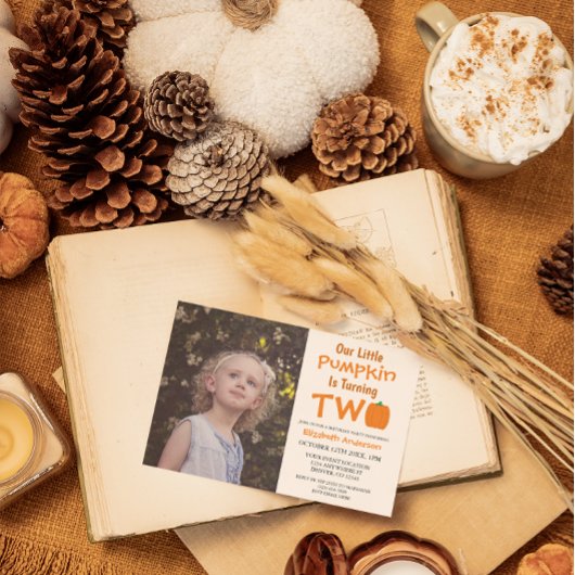 Invitation Petit Citrouille 2e anniversaire