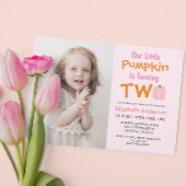 Invitation Petit Citrouille 2e anniversaire