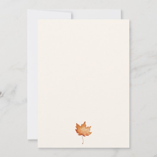 Invitation Petit Citrouille 2e anniversaire automne (Dos)