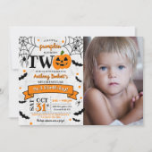 Invitation Petit Citrouille à deux heures d'Halloween 2e anni (Devant)