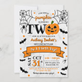Invitation Petit Citrouille à deux heures d'Halloween 2e anni (Devant)