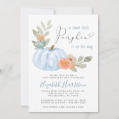 Invitation Petit Citrouille Aquarelle Baby shower garçon par  (Devant)