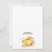 Invitation Petit Citrouille Automne 1er Anniversaire (Dos)