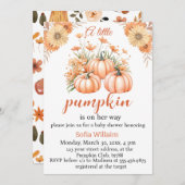 Invitation petit citrouille automne automne baby shower Invit (Devant / Derrière)