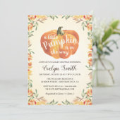 Invitation Petit Citrouille Automne Automne Baby shower neutr (Debout devant)
